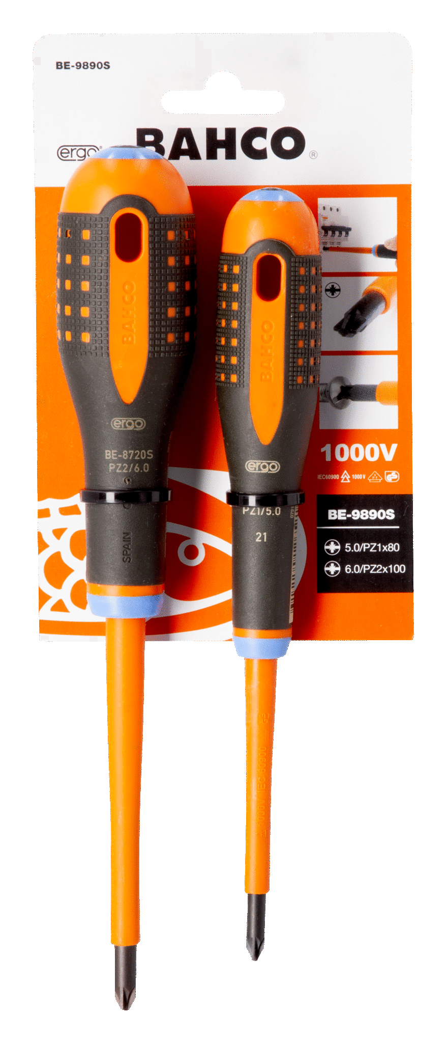 Sada šroubováků ERGO COMBI PZ+/-1,PZ2+/-, 1000V VDE